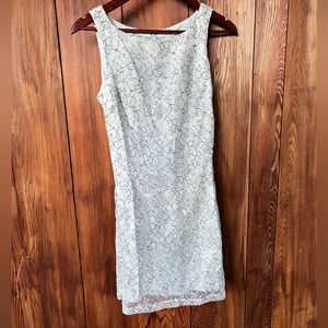 Y2K baby blue lace tank dress